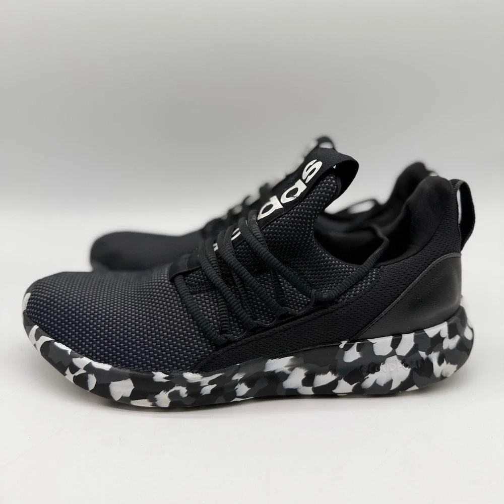 Adidas Mens 10 Lite Racer Adapt 3.0 Black Camo Slip On Running Shoes HWI 28Y001